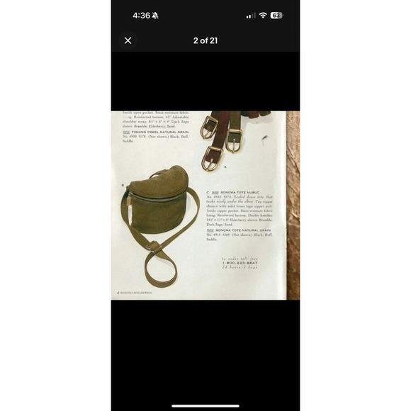 COACH Vintage Sonoma Tote Fishing Creel Crossbody Shoulder Bag Olive Green Sage - Picture 16 of 16